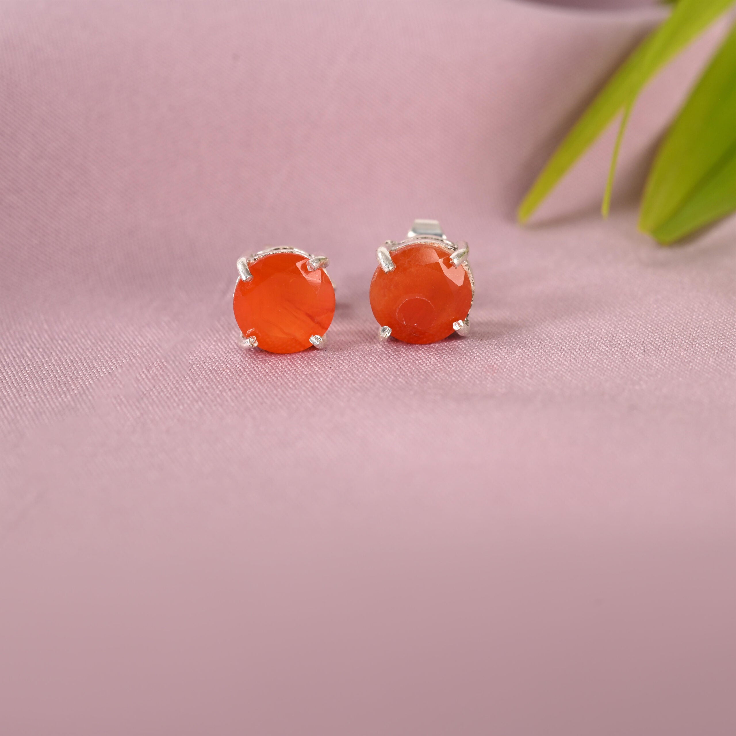 Carnelian Stud Earrings